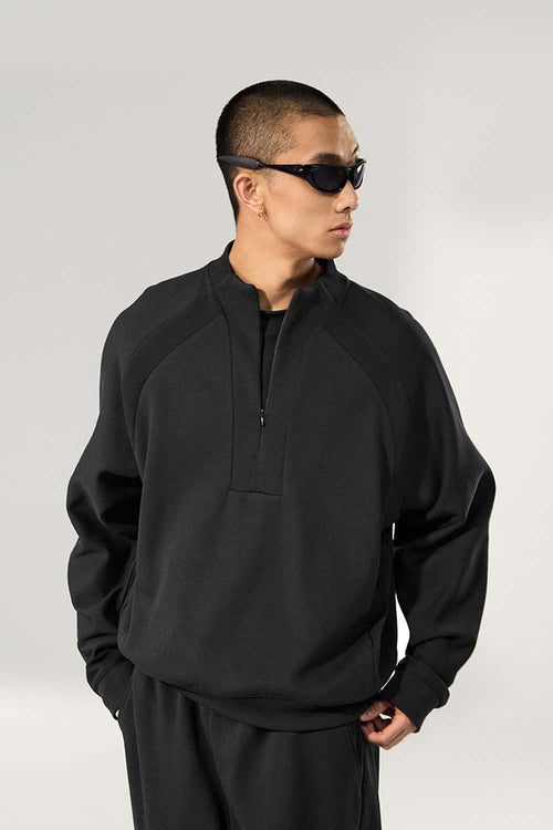 Performance Half-Zip Active Sweatshirt - Black