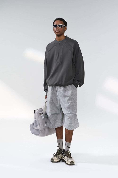 Performance Half-Zip Active Sweatshirt - Gray