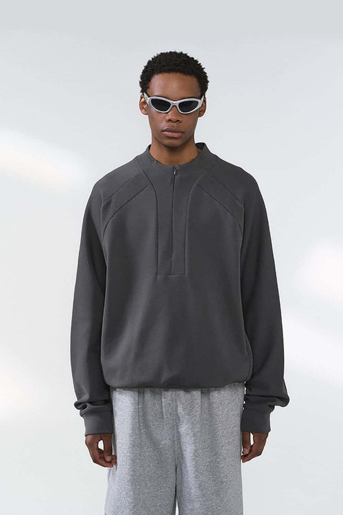 Performance Half-Zip Active Sweatshirt - Gray