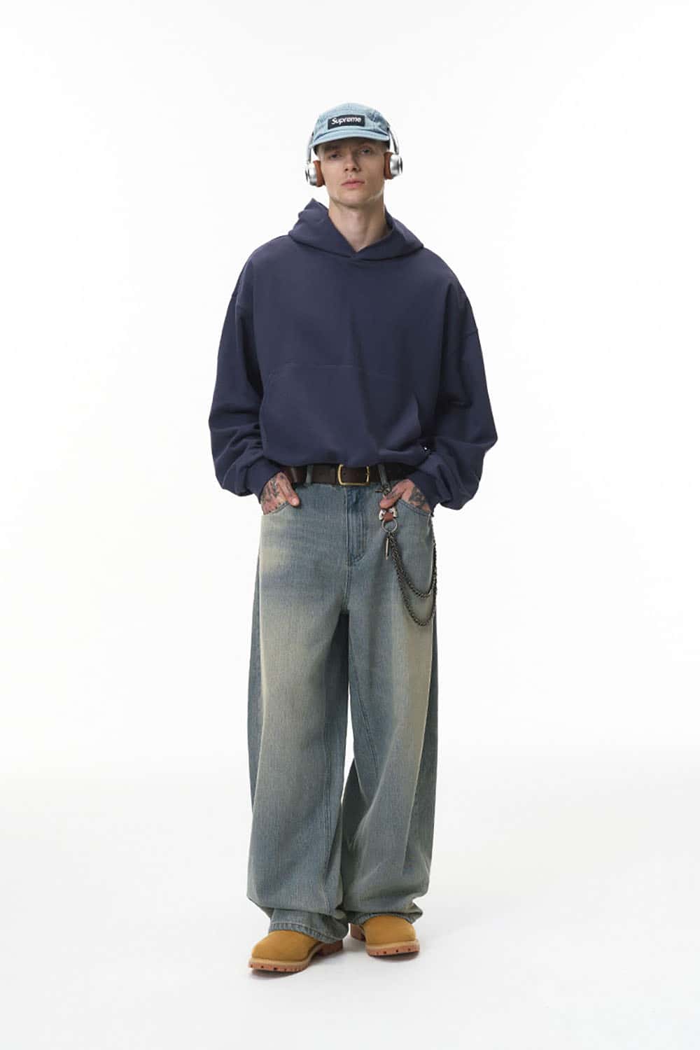 Dragon Scale Textured Boxy Hoodie _ 380G Relaxed Fit Cropped Pullover with Pocket