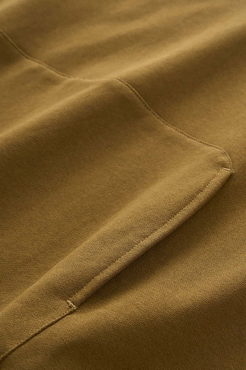 Textured Cropped Pullover Hoodie - Brown