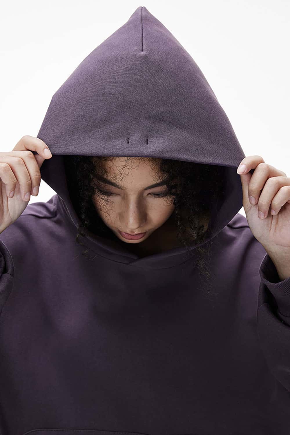 Dragon Scale Textured Boxy Hoodie _ 380G Relaxed Fit Cropped Pullover with Pocket