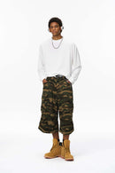 Solid Mock-Neck Long Sleeve Tee - White