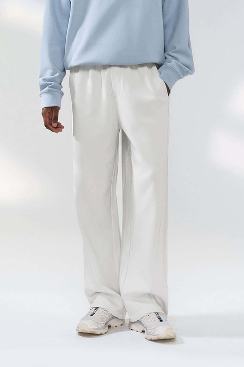 Performance Straight-Leg Casual Pants - Light Gray