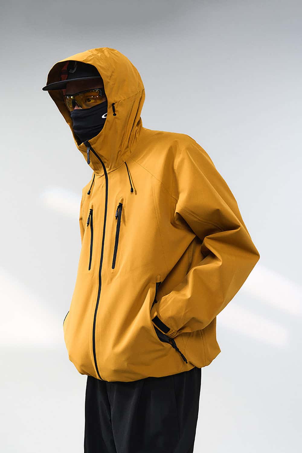 Outdoor Water-Repellent Utility Jacket _ Multi-Pocket Hooded Shell for All-Weather Protection