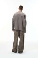 Distressed Raw-Edge Vintage Cargo Pants - Dark Khaki
