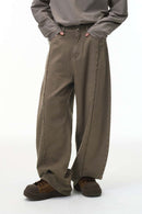 Distressed Raw-Edge Vintage Cargo Pants - Dark Khaki