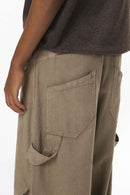 Adjustable Pleated Cargo Pants - Dark Khaki