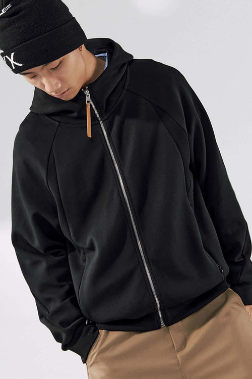 Performance Zip-Up Active Hoodie - Black