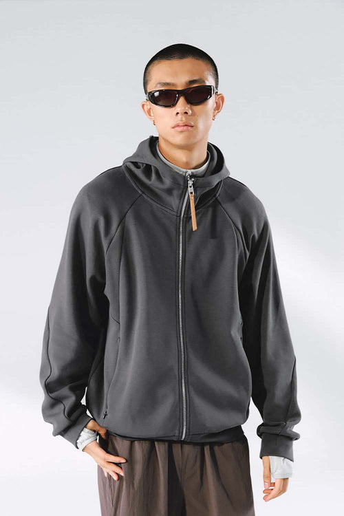 Performance Zip-Up Active Hoodie - Gray