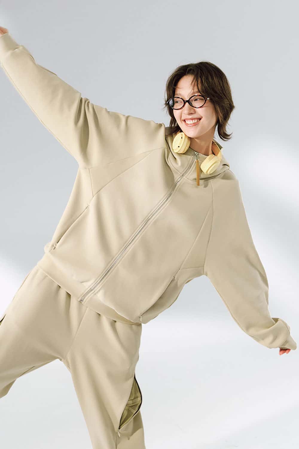 Lycra Jelly Zip-Up Hooded Jacket _ Lightweight Sporty Warmth Hoodie