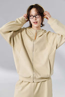 Performance Zip-Up Active Hoodie - Khaki