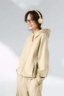 Performance Zip-Up Active Hoodie - Khaki