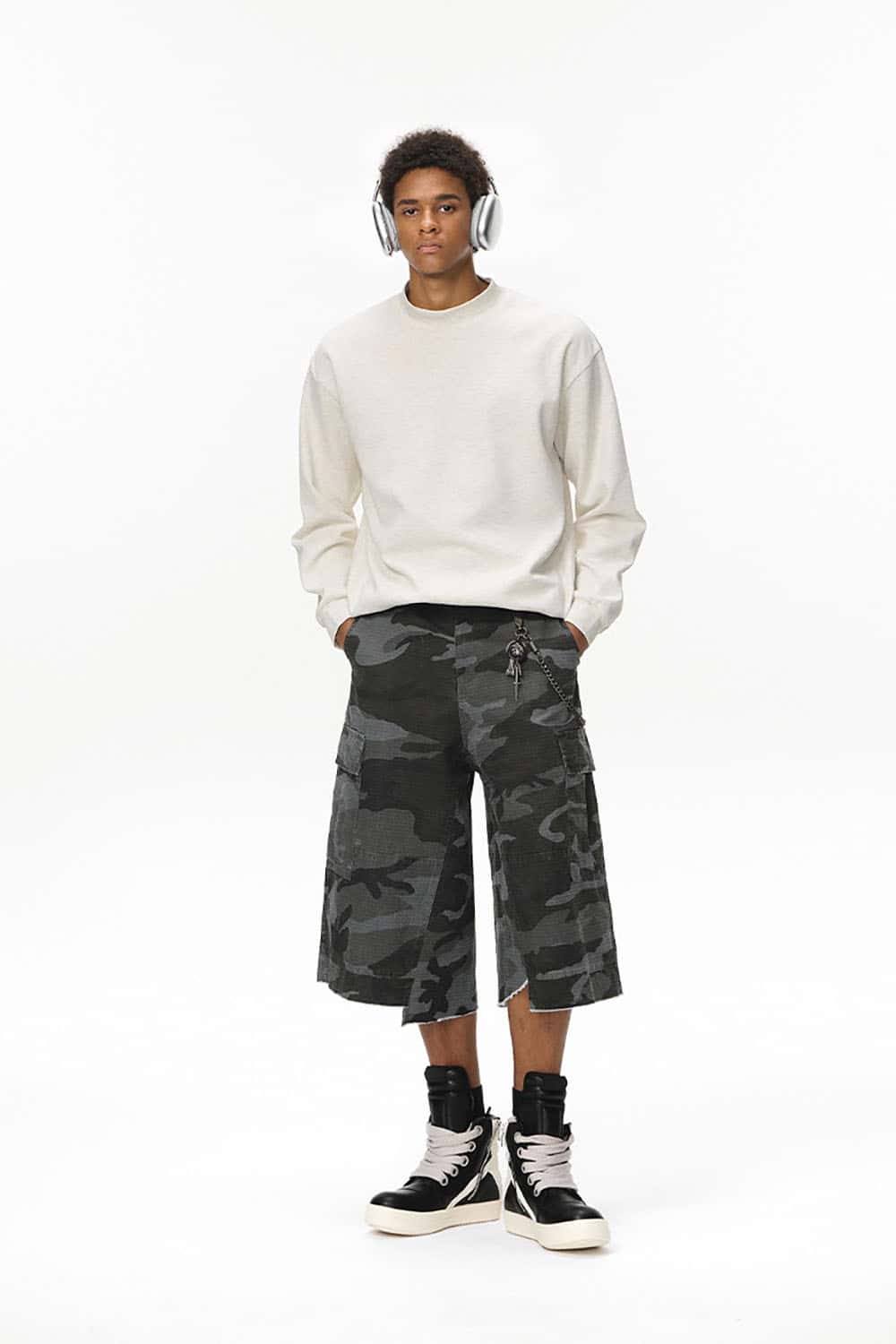 Skin-Feel Double-Faced Mock Neck Sweatshirt _ Antibacterial Outdoor Commuter Base Layer