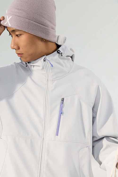 Fully Taped Windproof Softshell Jacket - Light Gray