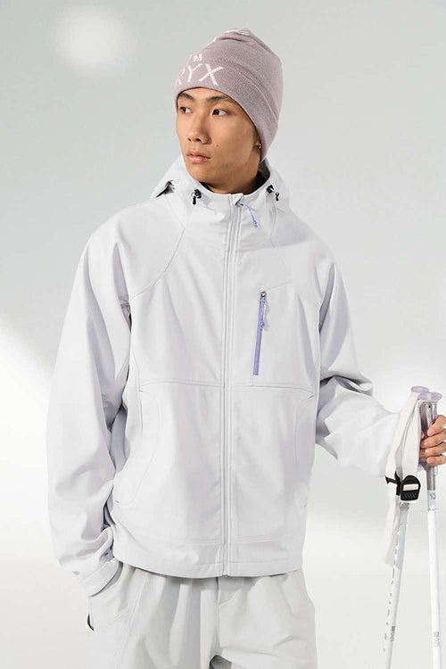 Fully Taped Windproof Softshell Jacket - Light Gray