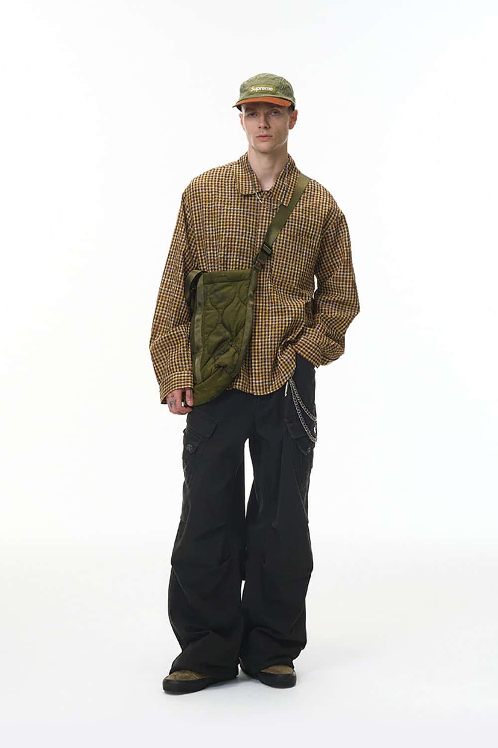 Distressed Washed Multi-Pocket Cargo Pants _ Vintage Loose Fit Utility Trousers