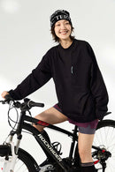 Contrast Zip Quick-Dry Long Sleeve Tee - Black