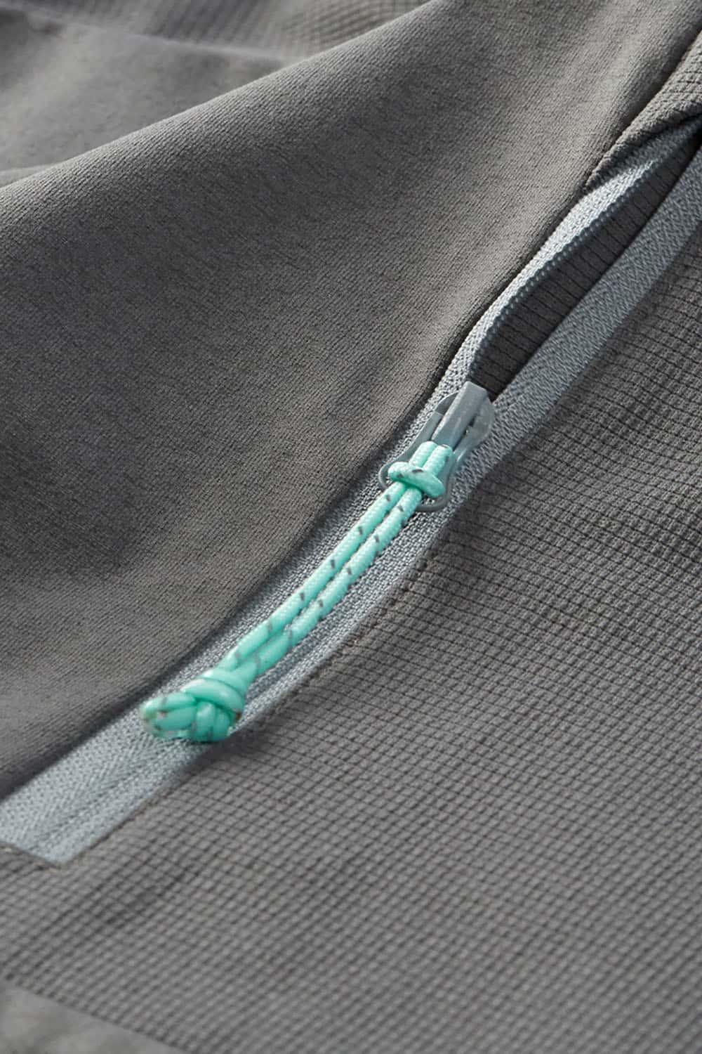 Zipper Pocket Long Sleeve Performance Tee _ Outdoor Quick-Dry Contrast Crewneck Base Layer