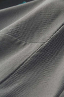 Contrast Zip Quick-Dry Long Sleeve Tee - Dark Gray