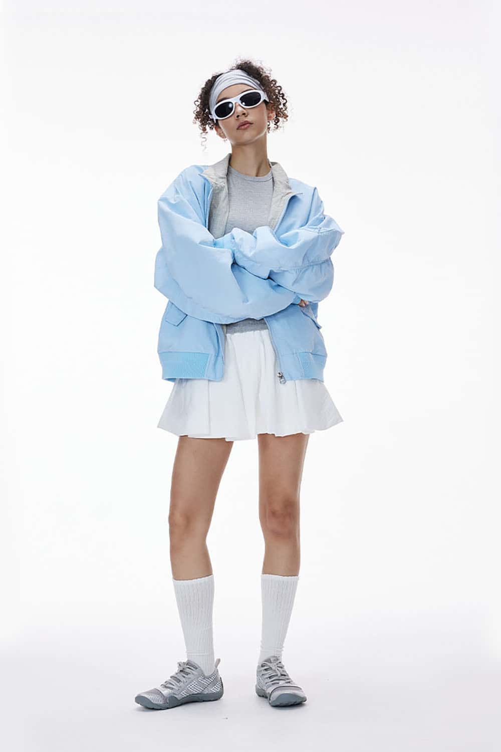 Short Bomber Jacket with Stand Collar _ Plaid Contrast Baseball Style Outerwear