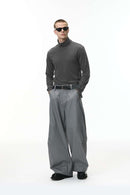 Lyocell Wool Turtleneck Layer - Dark Gray