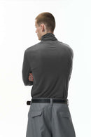 Lyocell Wool Turtleneck Layer - Dark Gray