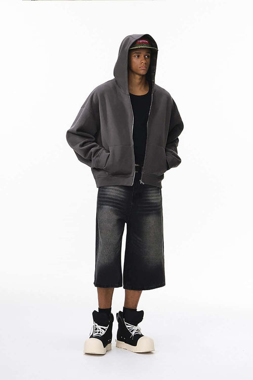 Reversible Camo Zip-Up Jacket - Dark Gray