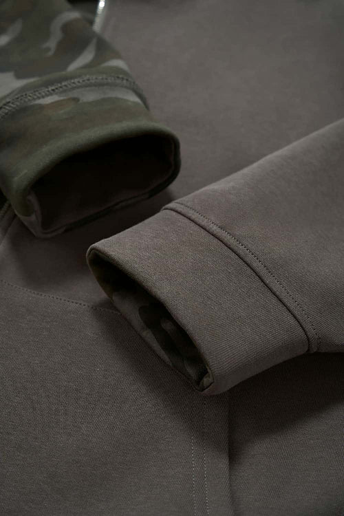 Reversible Camo Zip-Up Jacket - Dark Gray