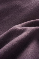 Fleece-Lined Cropped Streetwear Hoodie - Plum Purple