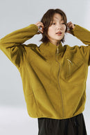 Thermal Zip-Up Fleece Pullover - Yellow
