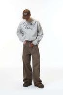 Distressed Raw-Edge Cargo Pants - Brown