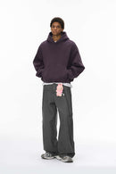 Distressed Raw-Edge Cargo Pants - Dark Gray