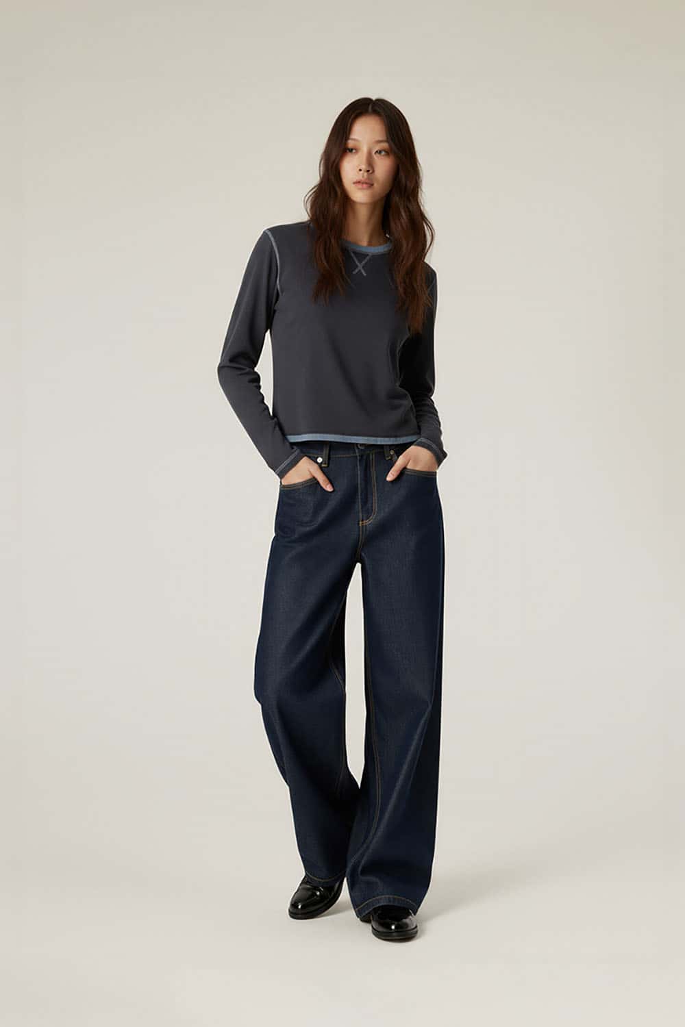 Colorblock Quick-Dry Long Sleeve Tee _ Urban Slim-Fit Athletic Base Layer