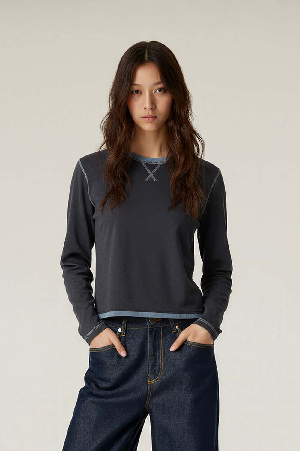 Colorblock Quick-Dry Long Sleeve Tee _ Urban Slim-Fit Athletic Base Layer