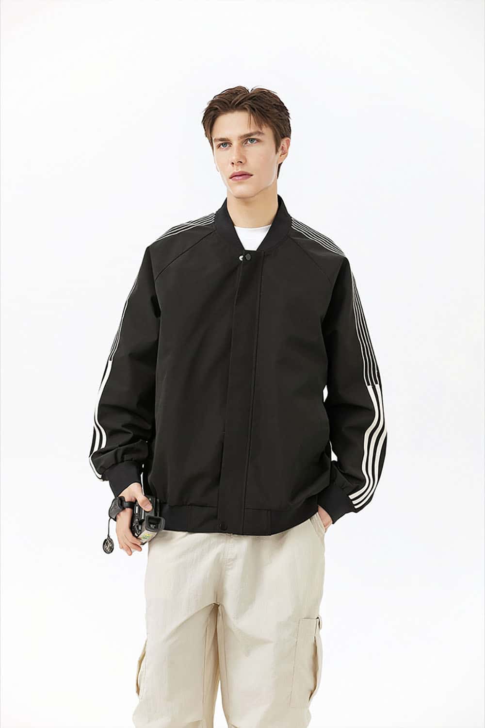 Flight Utility Bomber Jacket _ Functional Baseball Varsity Outerwear