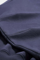 Curved-Sleeve Fleece Crewneck - Blue