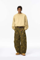 Curved-Sleeve Fleece Crewneck - Yellow
