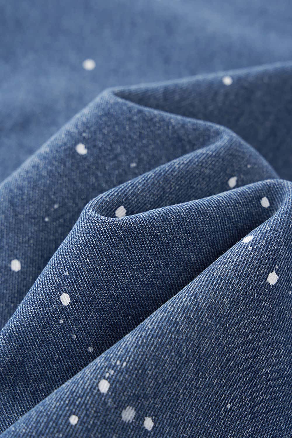 Straight-Leg Splatter-Wash Denim Jeans _ Vintage Lumberjack Style Relaxed Fit