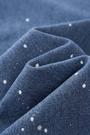 Washed Splatter Straight Carpenter Jean - Blue