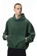 Vintage Washed Heavyweight Fleece Hoodie - Fruit Green