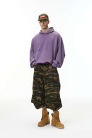 Vintage Washed Heavyweight Fleece Hoodie - Light Purple