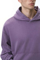 Vintage Washed Heavyweight Fleece Hoodie - Light Purple