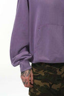 Vintage Washed Heavyweight Fleece Hoodie - Light Purple