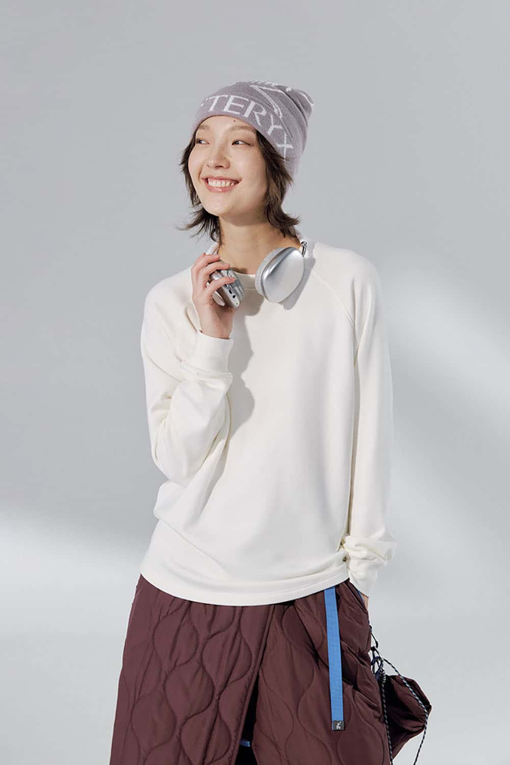 Warm Raglan Sleeve Long-Sleeve T-Shirt _ Solid Color Loose Fit Crewneck Baselayer