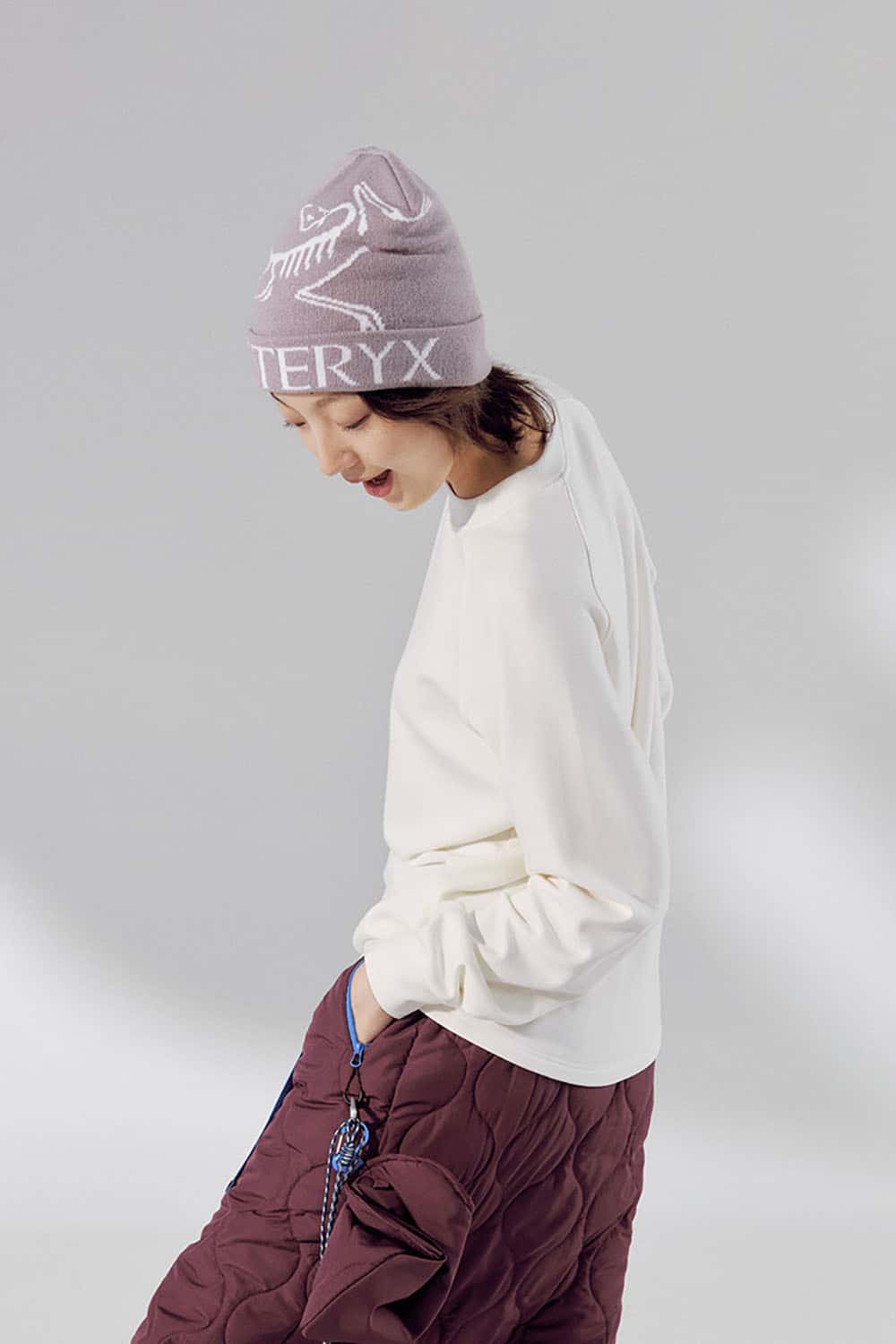 Warm Raglan Sleeve Long-Sleeve T-Shirt _ Solid Color Loose Fit Crewneck Baselayer