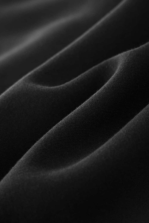 Scuba-Knit Airbrush Raw-Edge Hoodie - Active Black