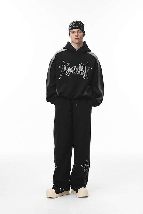 Air-Layer Graphic Sweatpants - Active Black