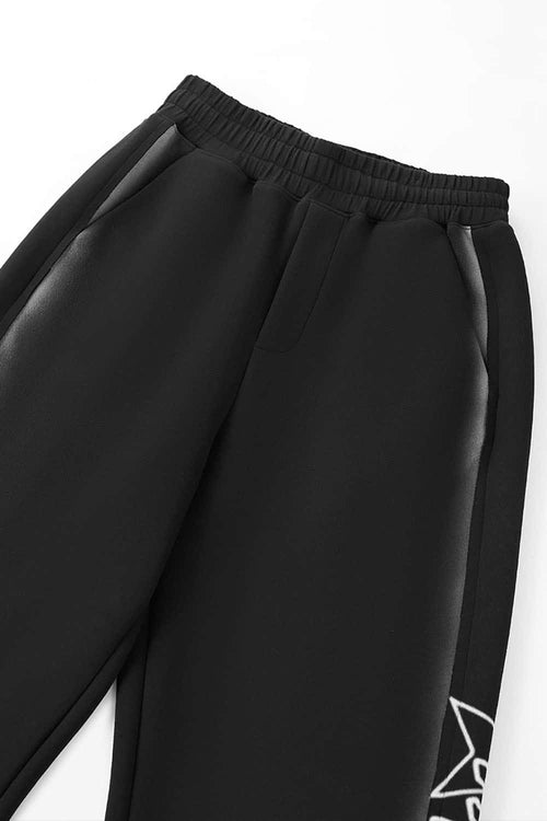 Air-Layer Graphic Sweatpants - Active Black