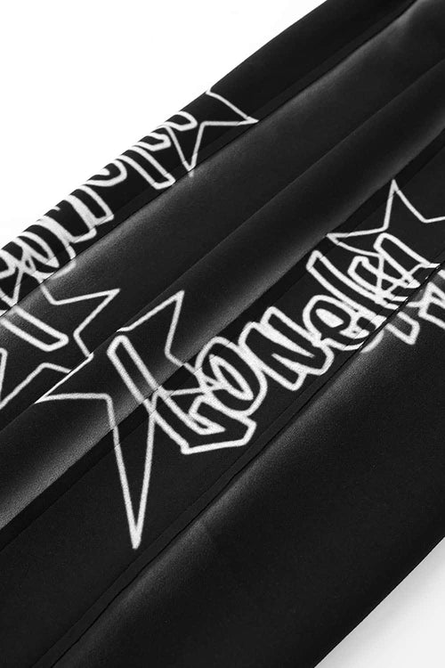 Air-Layer Graphic Sweatpants - Active Black